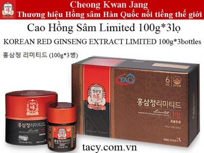 Cao Hồng Sâm KGC Hàn Quốc Limited 100g hộp 3lọ 